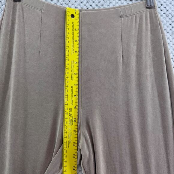 Chicos Travelers Pants 1R 8-M Brown Pull on Elastic Waist Straight Leg High Rise - Picture 10 of 14
